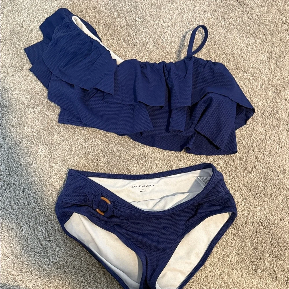 Blue Ruffled Bikini Set - Picture 4 of 5